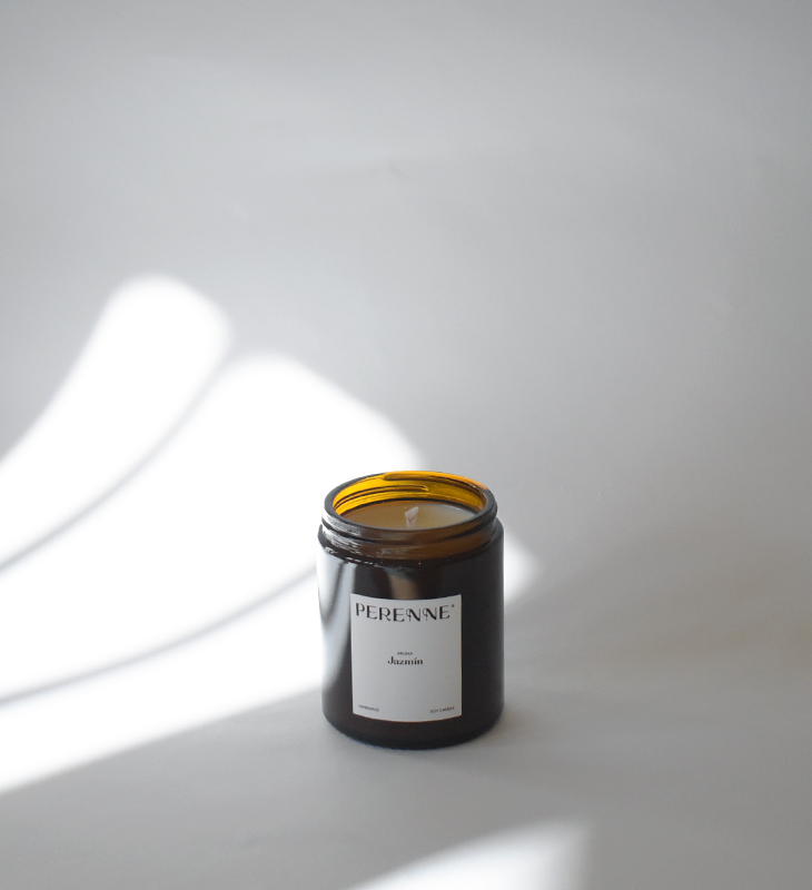 Jazmín, vela artesanal de soja