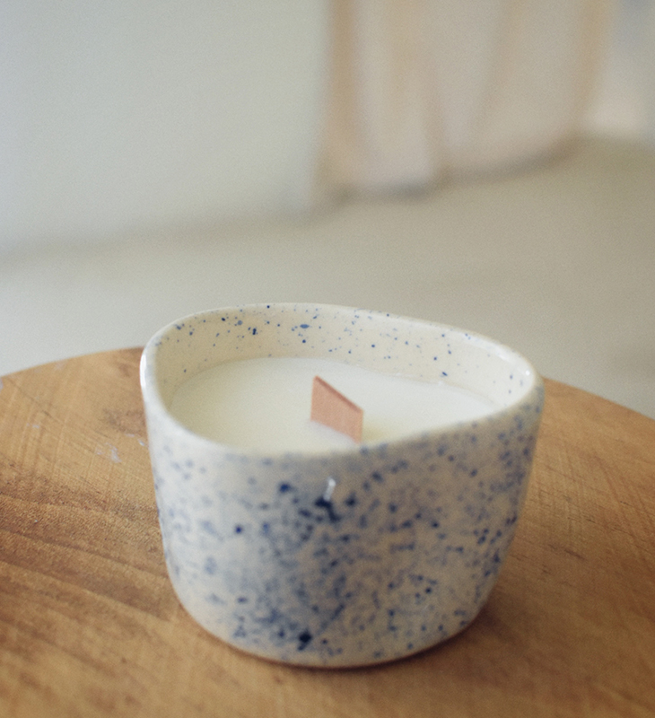 Vela de soja aromática de cerámica